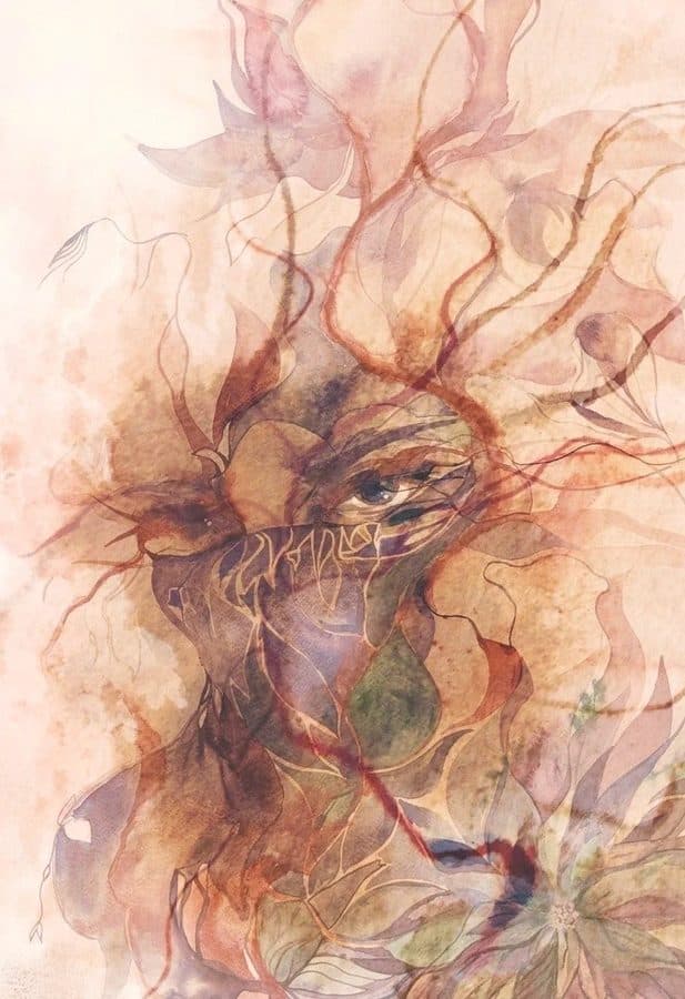 Close up detail of Ana Kuni Bearing Witness archival paper print surface and texture